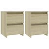 vidaXL Tables de chevet 2 pcs Ch&ecirc;ne sonoma 30x30x40 cm Bois ing&eacute;nierie