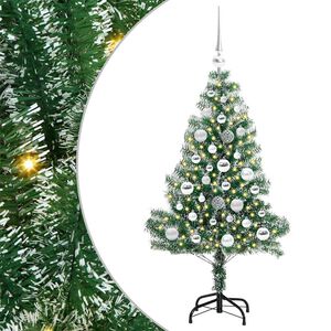 vidaXL Arbre de No&euml;l artificiel floconn&eacute; de neige avec lumi&egrave;re LED