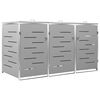 vidaXL Abri pour trois poubelles 207x77,5x115 cm Inox