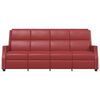 vidaXL Fauteuil de massage inclinable 4 places rouge bordeaux