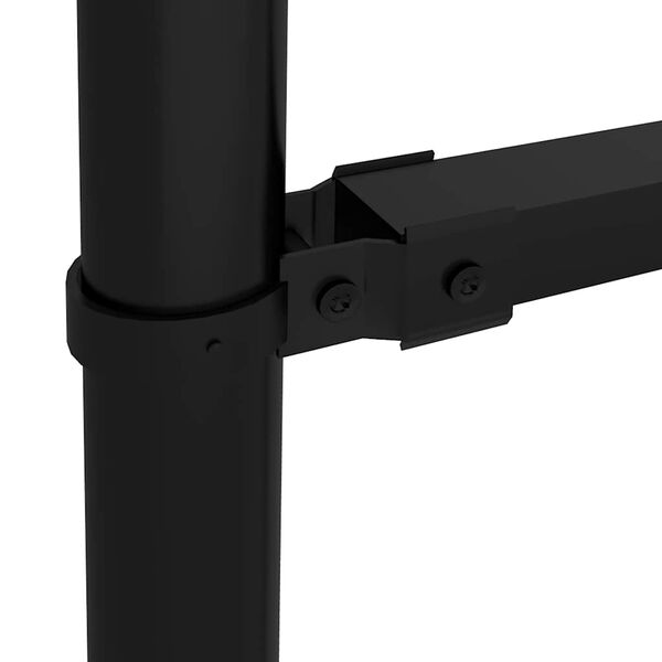 vidaXL Cl&ocirc;ture de jardin avec dessus en forme de lance en acier 1248 x 125 cm Noir