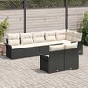 vidaXL Ensemble de canap&eacute; de jardin avec stockage 8 pcs Noir polyrotin