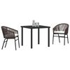 vidaXL Ensemble de salle &agrave; manger pour jardin 3 pcs Marron