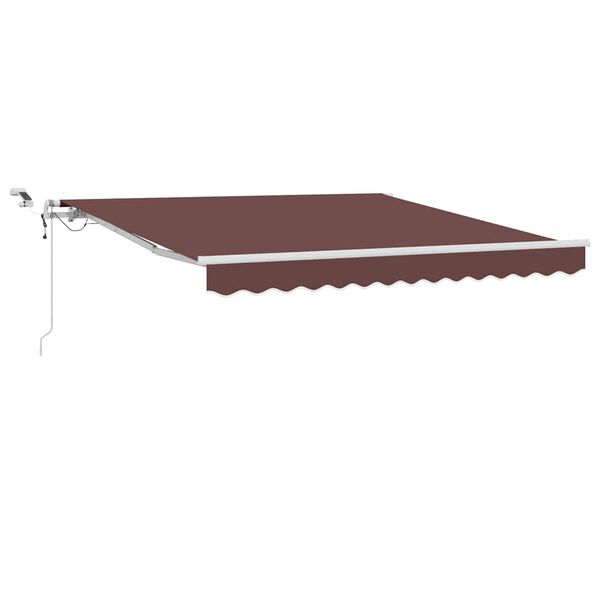 vidaXL Auvent r&eacute;tractable automatique avec LED marron 300x250 cm