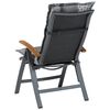 Madison Coussin de chaise &agrave; dossier haut Pasa 123x50 cm Gris