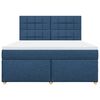 vidaXL Sommier &agrave; lattes de lit avec matelas Bleu 180x200 cm Tissu