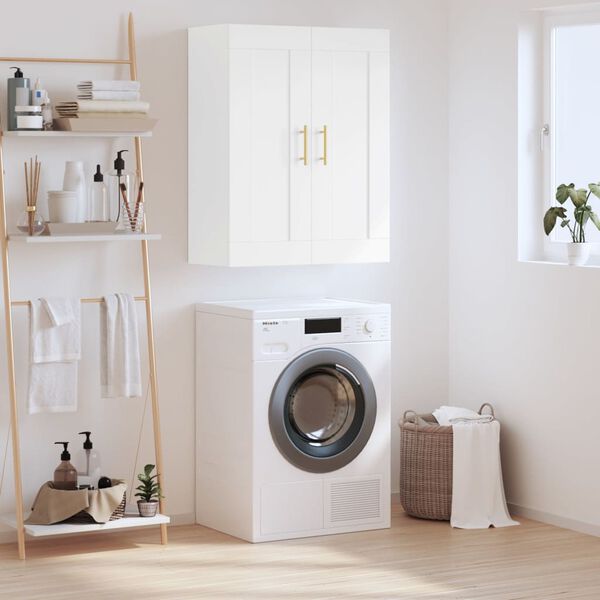 vidaXL Armoire murale blanc 69,5x34x90 cm bois d'ing&eacute;nierie