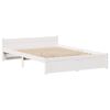 vidaXL Cadre de lit sans matelas blanc 135x190 cm bois de pin massif