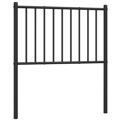 vidaXL Tête de lit métal noir 75 cm