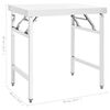 vidaXL Table de travail pliable de cuisine 85x60x80cm Acier inoxydable