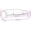 vidaXL Lit de repos sans matelas noir 100x200 cm tissu