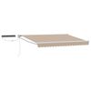vidaXL Auvent r&eacute;tractable &eacute;lectrique Beige 3,5 x 2,5 m