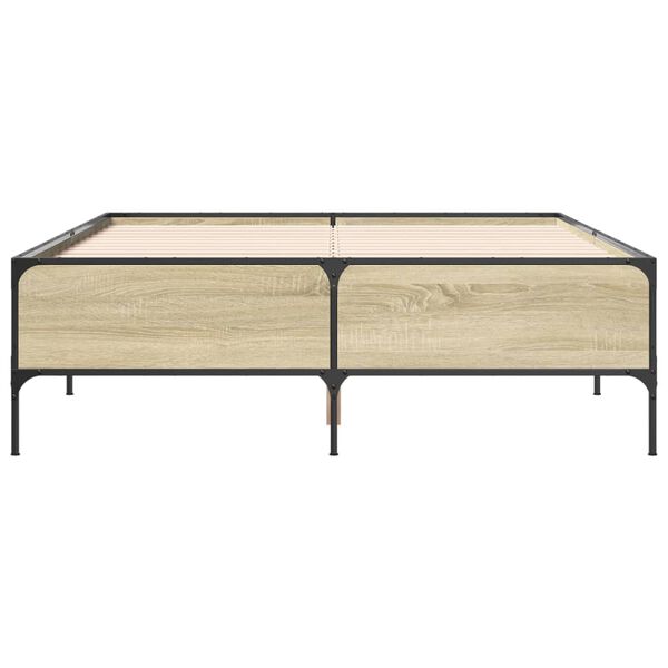 vidaXL Cadre de lit sans matelas ch&ecirc;ne sonoma 160x200 cm
