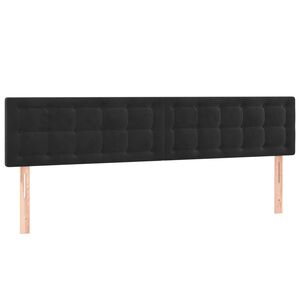 vidaXL T&ecirc;tes de lit Noir 180 x 5 x 78/88 cm Velours