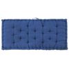 vidaXL Coussin de plancher de palette Coton 120x80x10 cm Bleu clair
