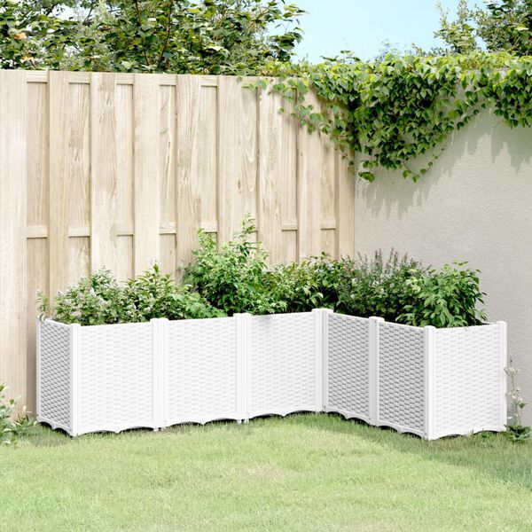 vidaXL Jardini&egrave;re blanc 160x120x53 cm polypropyl&egrave;ne