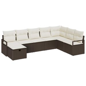 vidaXL Ensemble de Canap&eacute;s avec coussin 5 pcs polyrotin