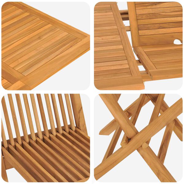 vidaXL Ensemble de salle &agrave; manger pour jardin 7 pcs Marron