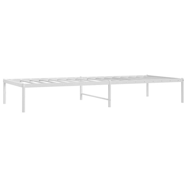 vidaXL Cadre de lit m&eacute;tal blanc 80x200 cm