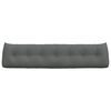 vidaXL Coussin de Dos Gris fonc&eacute; 200 x 24 x 50 cm tissu