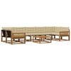 vidaXL Ensemble de canap&eacute;s d'ext&eacute;rieur 8 pc Naturel et Beige
