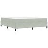 vidaXL Cadre de lit avec matelas Gris clair 180 x 200 cm tissu