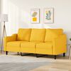 vidaXL Canap&eacute; &agrave; 3 places Jaune clair 180 cm Tissu