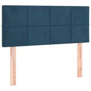vidaXL T&ecirc;te de lit Bleu fonc&eacute; 90x5x78/88 cm Velours