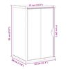 vidaXL Armoire murale de salle de bain OTTA 35x30x55 cm bois massif