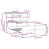 vidaXL Lit biblioth&egrave;que sans matelas cire marron 135x190cm bois massif