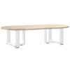 vidaXL Pieds de table basse en T, 2 pi&egrave;ces, blanc, 40 x 25 x (30-31) cm, acier