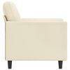 vidaXL Fauteuil Cr&egrave;me 60 cm Similicuir