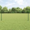 vidaXL Cl&ocirc;ture avec poteau Vert 0,6 x 10 m Acier et PVC