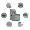 vidaXL Fauteuil inclinable &eacute;lectrique gris clair tissu