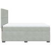 vidaXL Sommier &agrave; lattes de lit et matelas Gris clair 140x200cm Velours