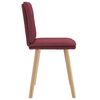 vidaXL Chaises &agrave; manger lot de 2 rouge bordeaux tissu