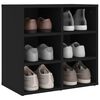 vidaXL Armories &agrave; chaussures 2 pcs noir 52,5x30x50 cm