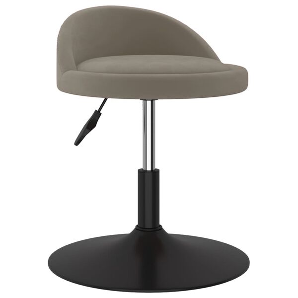 vidaXL Tabouret de bar Gris clair Velours