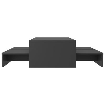 vidaXL Set tables basses gigognes Gris 100x100x26,5 cm Aggloméré