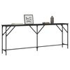 vidaXL Table console noir 200x29x75 cm bois d'ingénierie