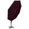 vidaXL Parasol de jardin à 4 niveaux mât en aluminium rouge bordeaux