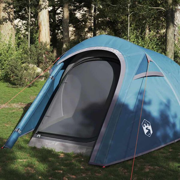 vidaXL Tente de camping tunnel 3 personnes bleu imperm&eacute;able