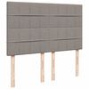 vidaXL Sommier &agrave; lattes de lit avec matelas Taupe 140x200 cm Tissu