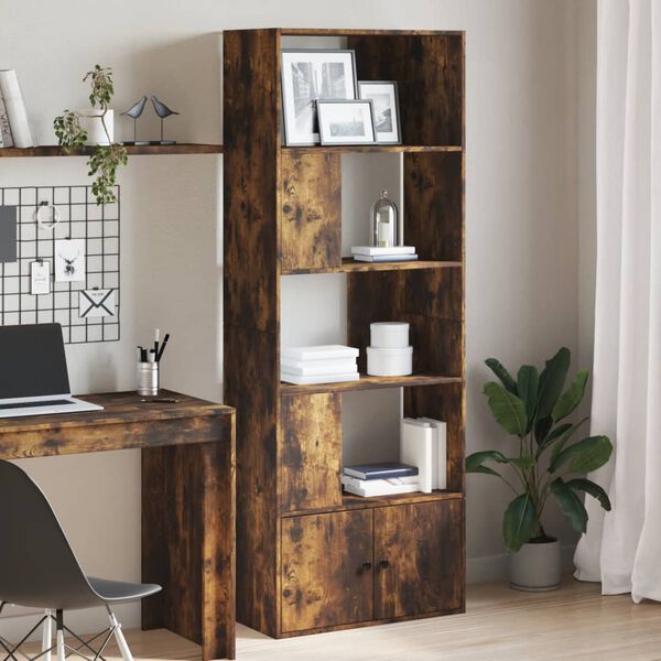 vidaXL Biblioth&egrave;que ch&ecirc;ne fum&eacute; 70x36x189 cm bois d'ing&eacute;nierie