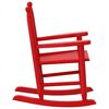 vidaXL Chaise &agrave; bascule enfants rouge bois de peuplier massif
