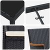 vidaXL Ensemble de salle &agrave; manger pour jardin 7 pcs Noir polyrotin