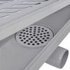 vidaXL Drain de douche lin&eacute;aire 2 pcs Vague 730x140mm Acier inoxydable