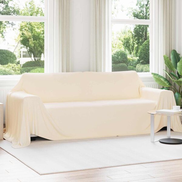 vidaXL Jet&eacute; Cr&egrave;me 350 x 270 cm Toison