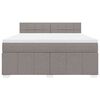 vidaXL Sommier &agrave; lattes de lit avec matelas Taupe 180x200 cm Tissu