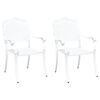 vidaXL Chaise de jardin 2 pc Blanc Aluminium